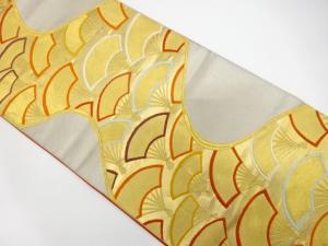 アンティーク　流水に扇模様織り出し袋帯（材料）